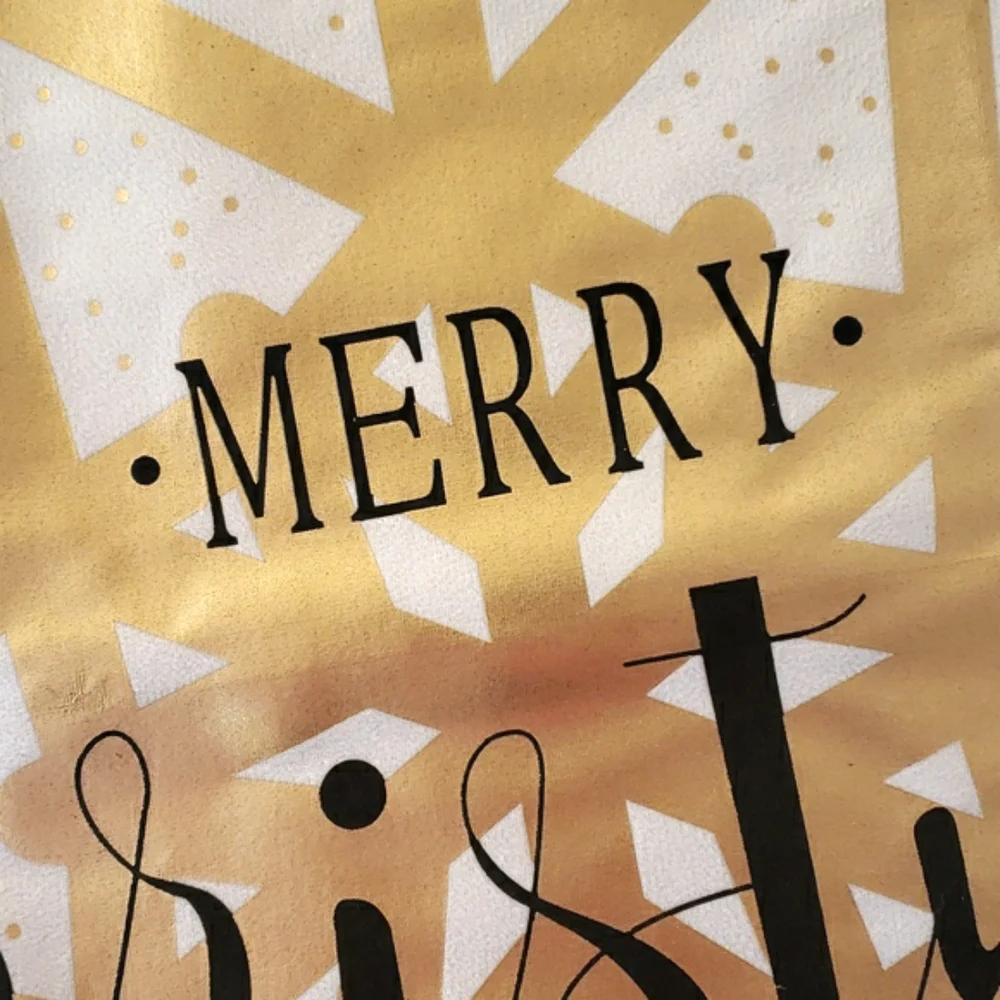 Metallic Gold Snowflake Christmas Pillow Cover • Modern Glam Holiday Decor